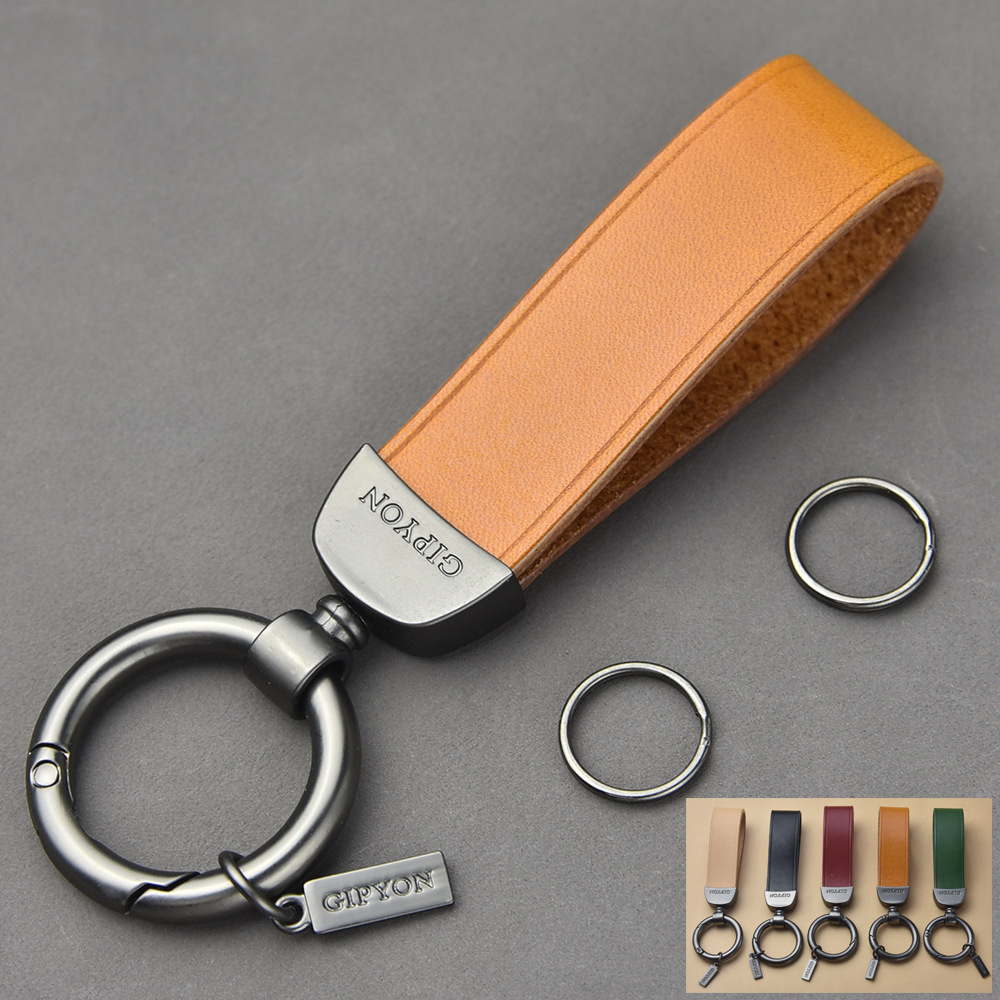 Genuine Leather Car Pendant Keychain