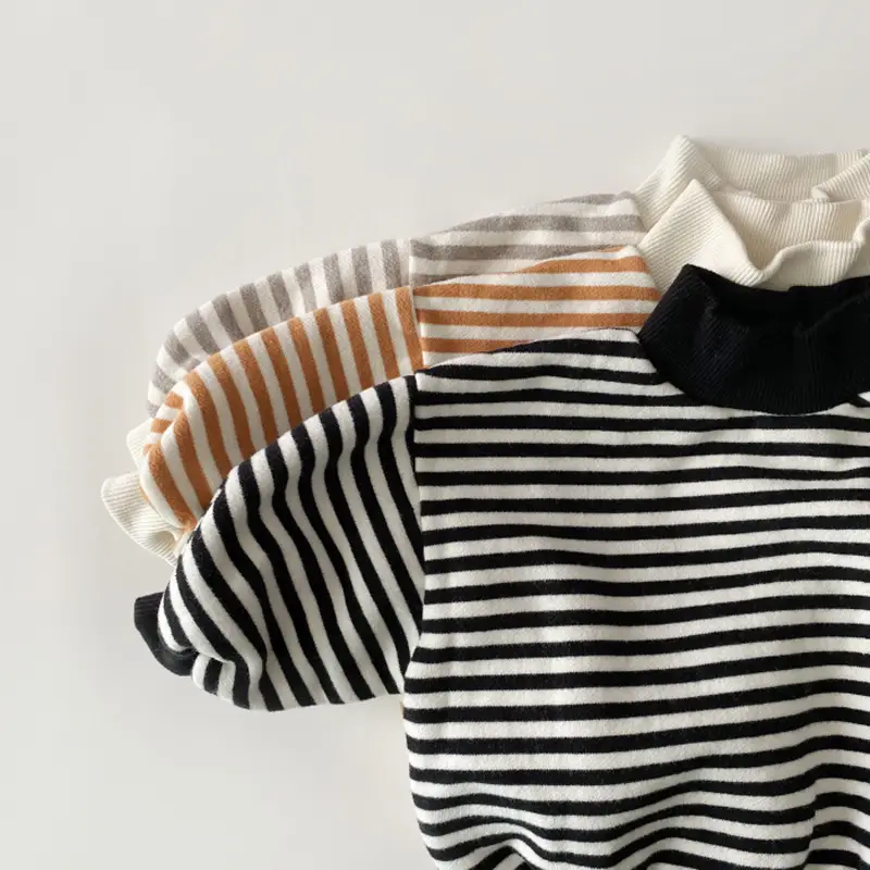 Loose Design Turtleneck Fleece Shirt Baby's Top