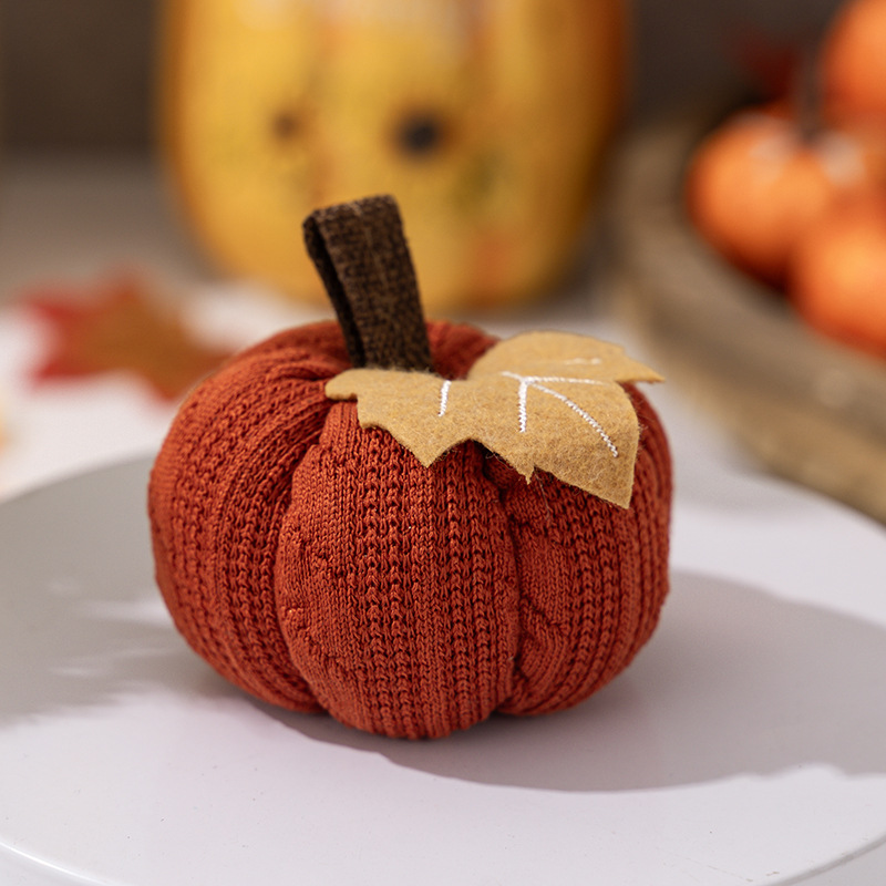 Knitted Small Pumpkin Orange