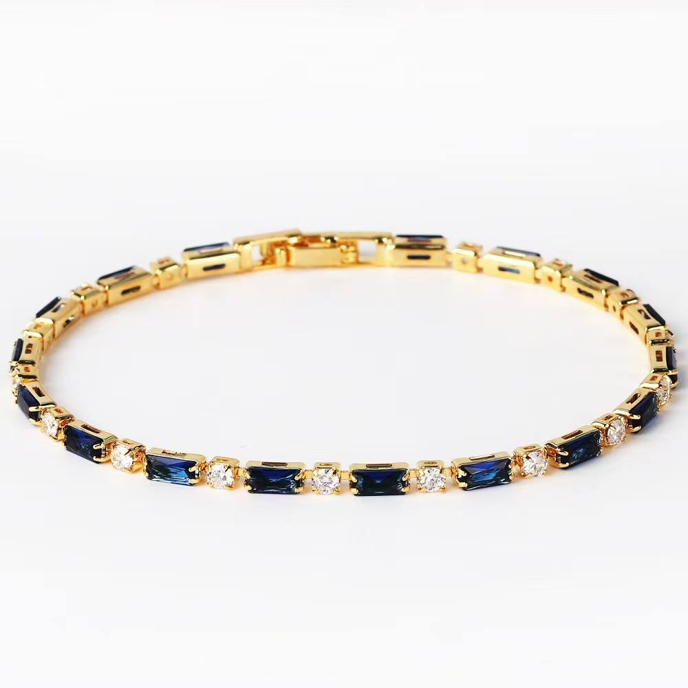Luxury, High-end Glass Tennis Bracelet Jewelry