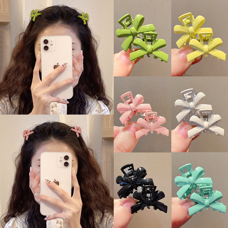 Candy-colored Metal Hair Clip With A Bow