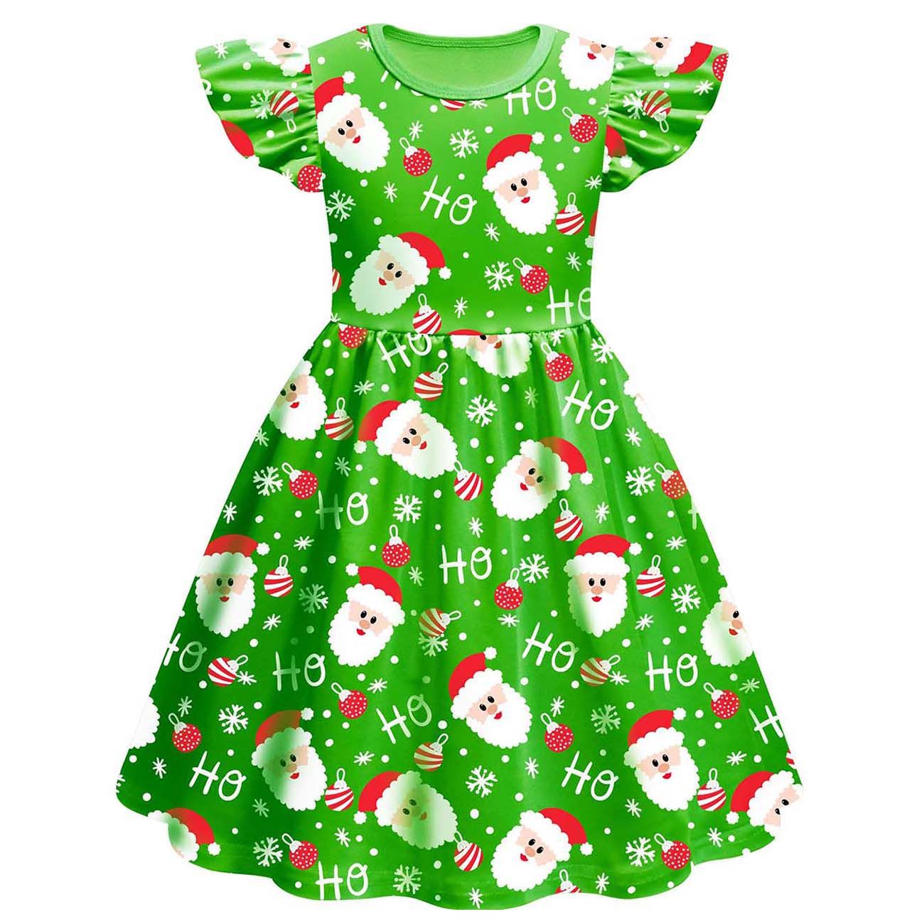 Title 4, Girls Cartoon Flying Sleeves Dress