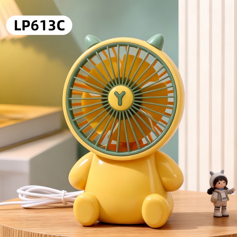 Cartoon Electric Fan Mini Handheld Rechargeable Fan