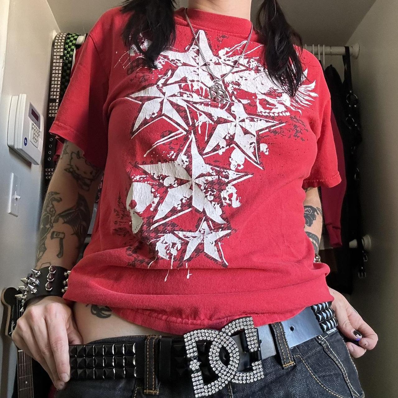 Five-pointed Star Printing Women's Short T-shirt