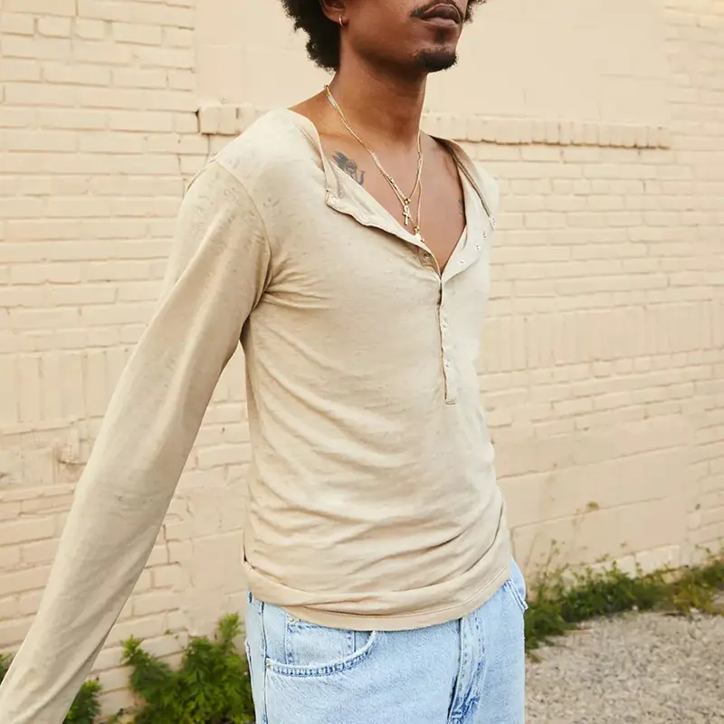 Mens Fashion Casual Long-sleeve Top