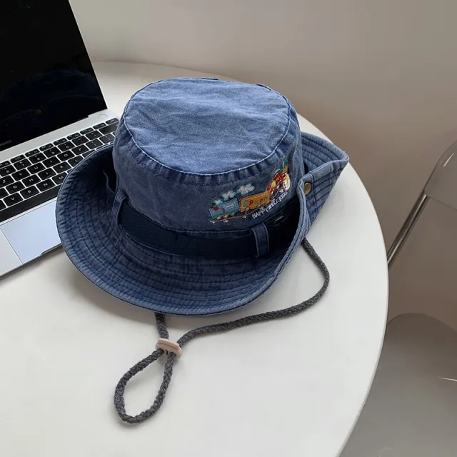 Washed Old Bucket Hat Women's Summer Sunshade Washed Blue - Shop at LoveMi
