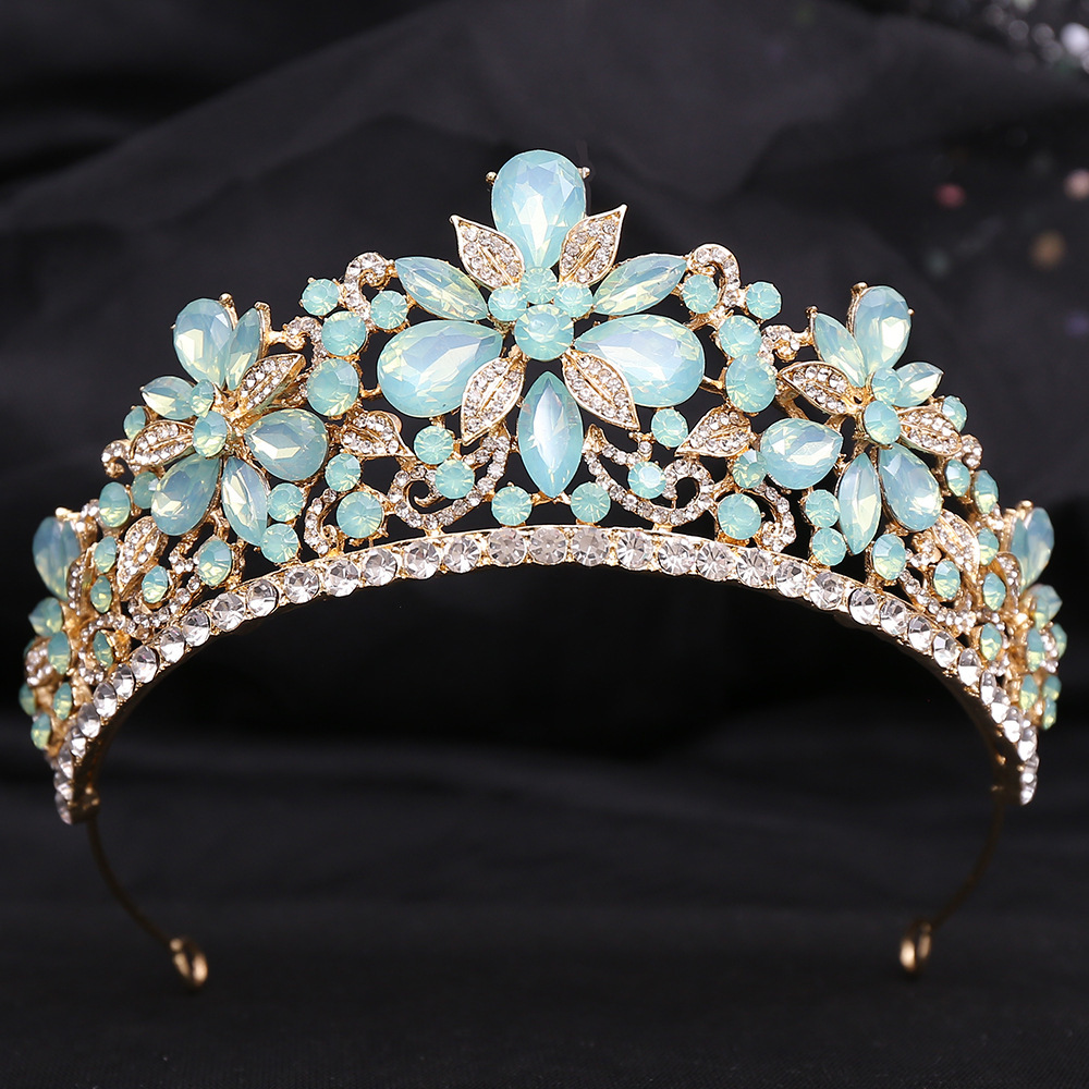 Leaves Rhinestone Crown Hair Accessory Headband — foto 4