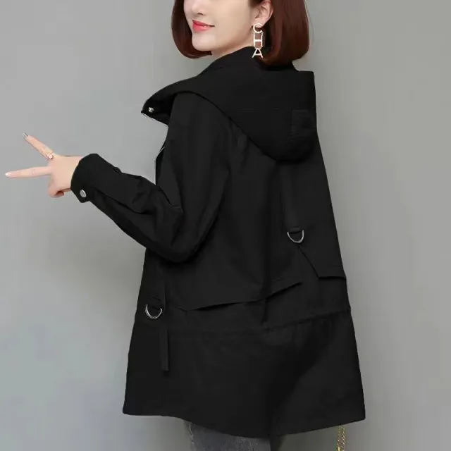 Women's Loose Hooded New Coat Black - Shop at LoveMi