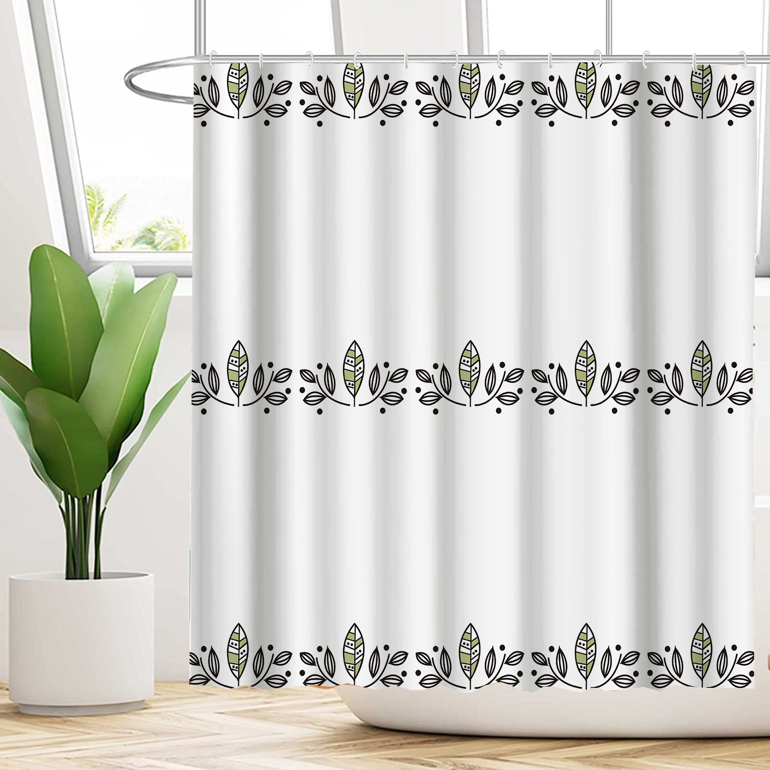 Title 8, Waterproof and Mildew-Proof Shower Curtain with...