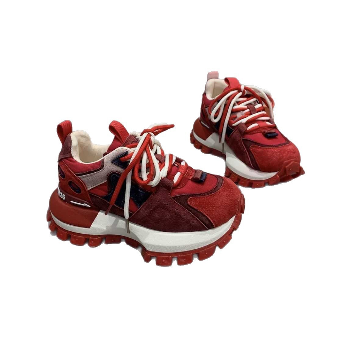 Faux Leather Dad Sneakers