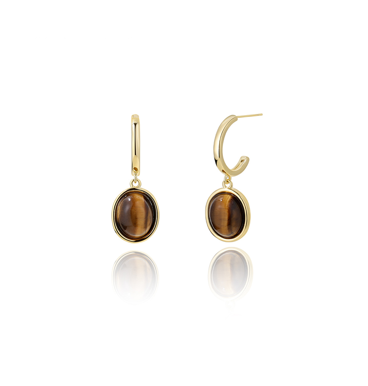 Tigereye Women's Fashion Needle Earrings