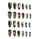 Maximalist Fake Almond Nails A Niche Y2K-inspired Art-forward Subculture Trend 24 Pieces Per Set view 2