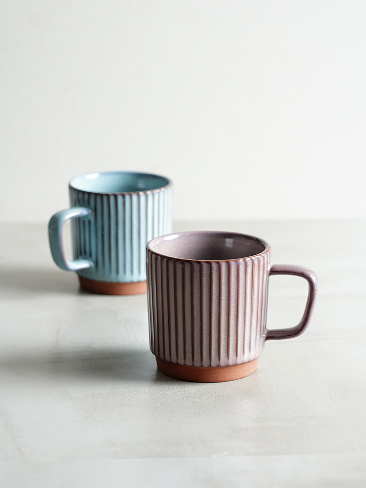 Mug Creative Ceramic Retro Striped Cup