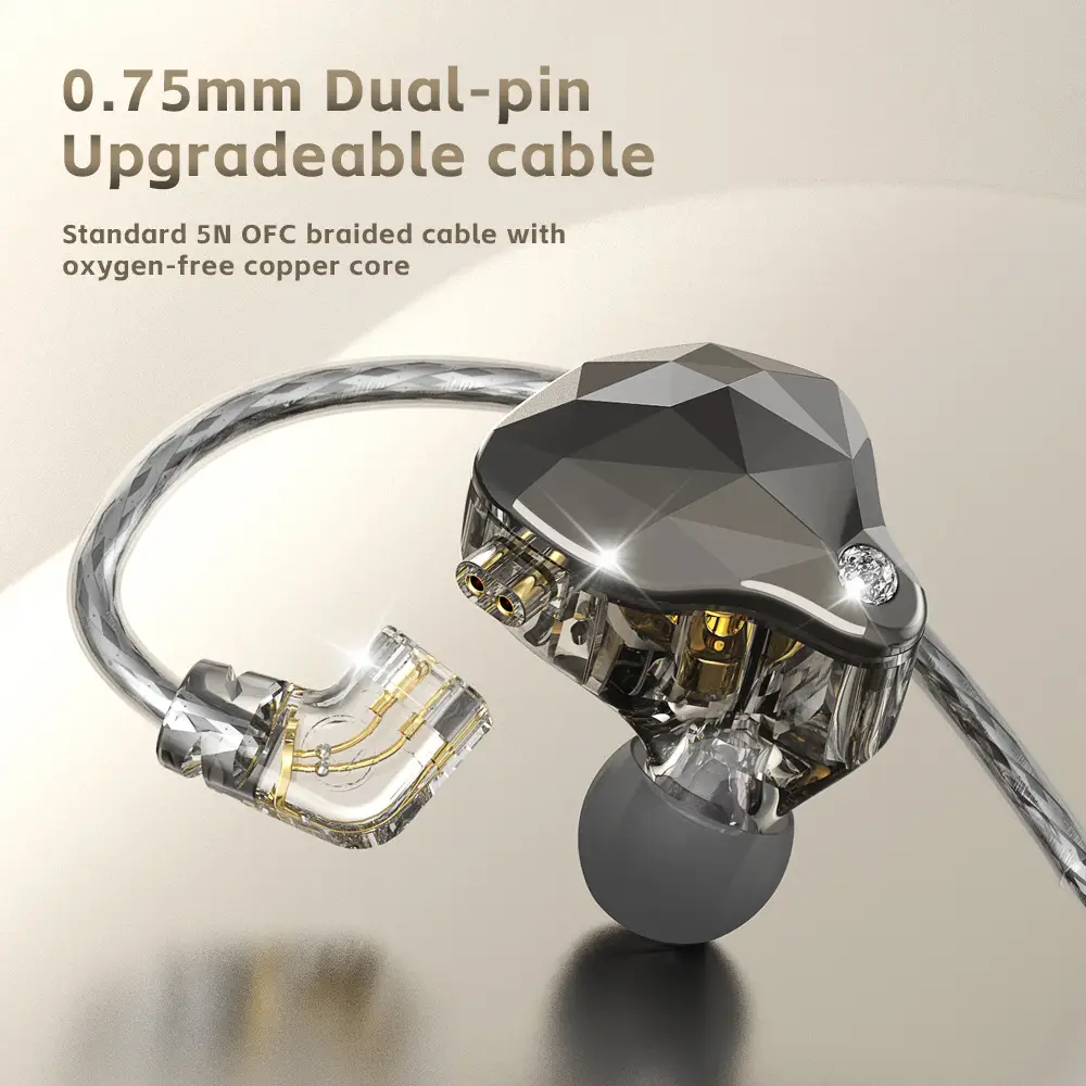 Replaceable-cable In-ear Wired Sports Headphones For Mobile Phones