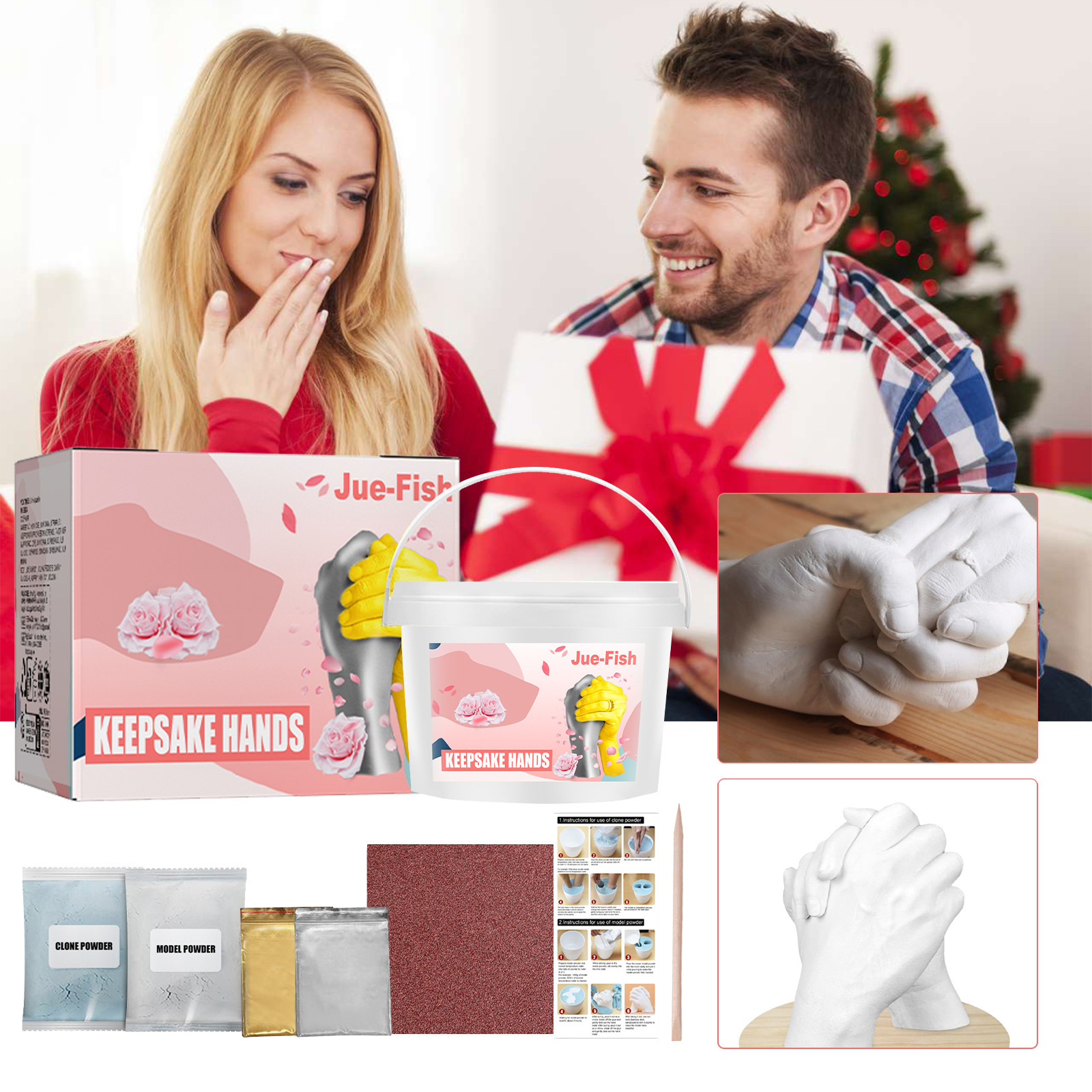 3D Hand Mold DIY Clone Powder Impression Model-Making Kit