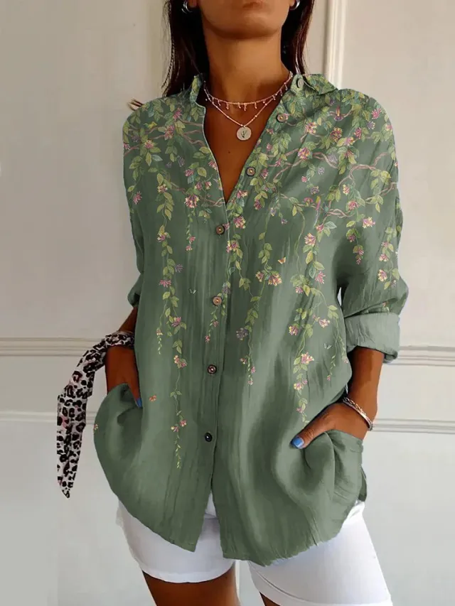 Fashionable Personalized New Women's Long Shirt Yk2016Gn Xl - Shop at LoveMi
