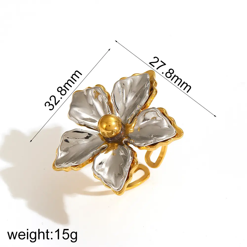 Special-interest Design Titanium Steel Flower Stud Earrings For Women
