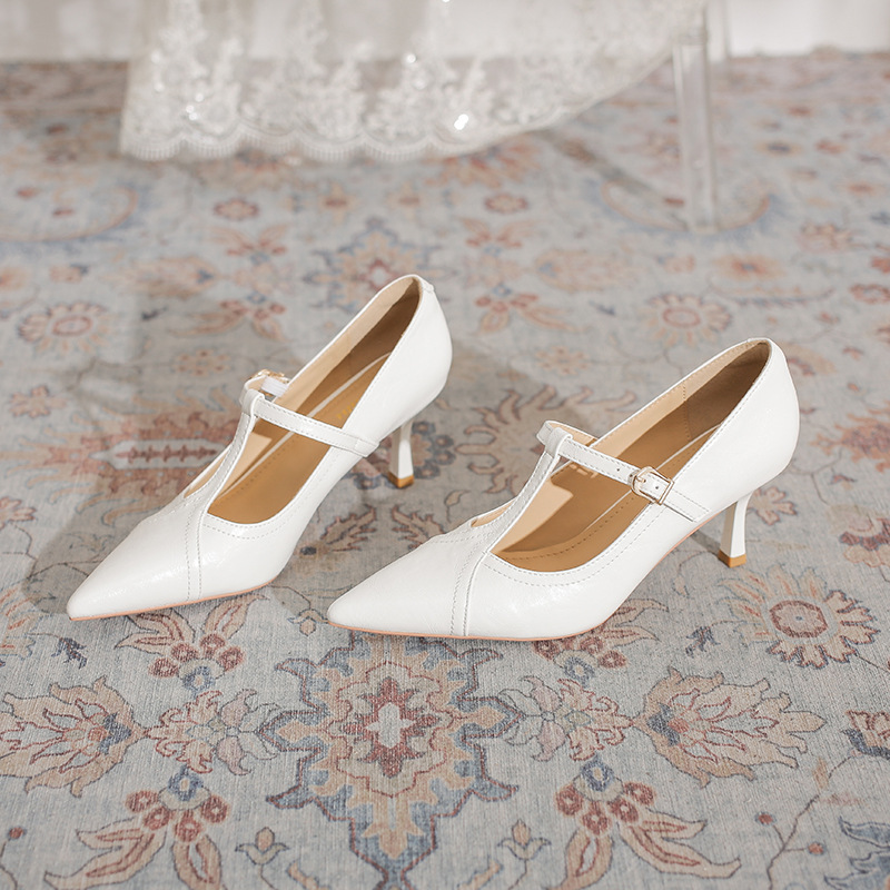 Vintage Niche Pointed-toe High-heeled Shoes For Women