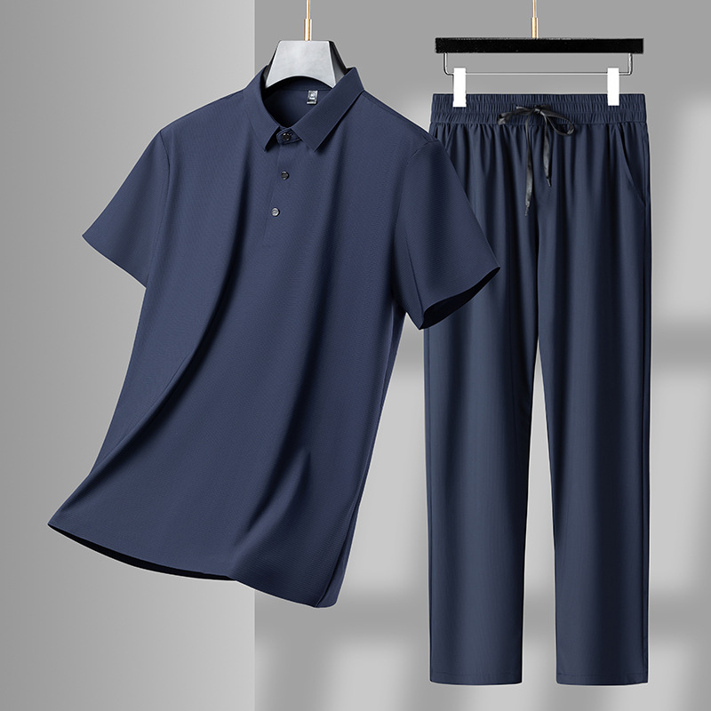 Breathable Short-Sleeve T-Shirt And Pants Casual Set