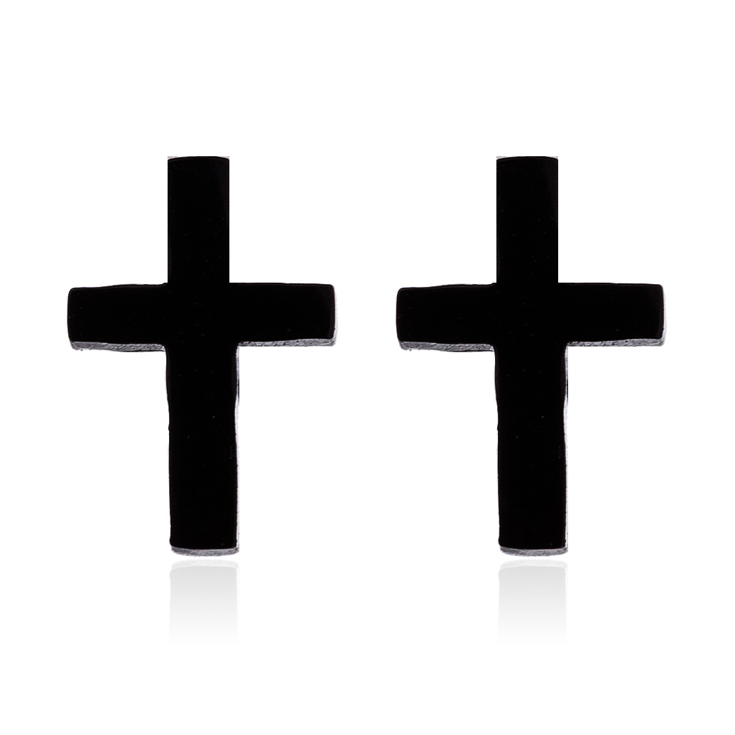 Cross Stud Earrings Women's Simple Christmas Gift