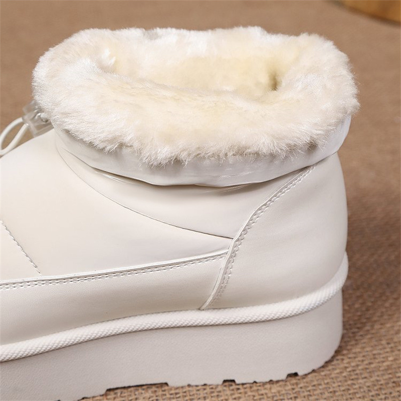 Women’s Fleece-Lined Short Boots – Warm Cotton Lined Winter Ankle Boots