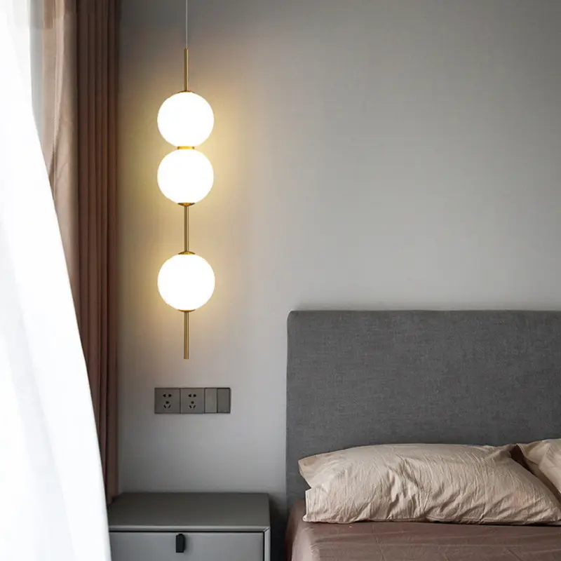 Nordic Glass Chandelier For The Bedroom Bedside