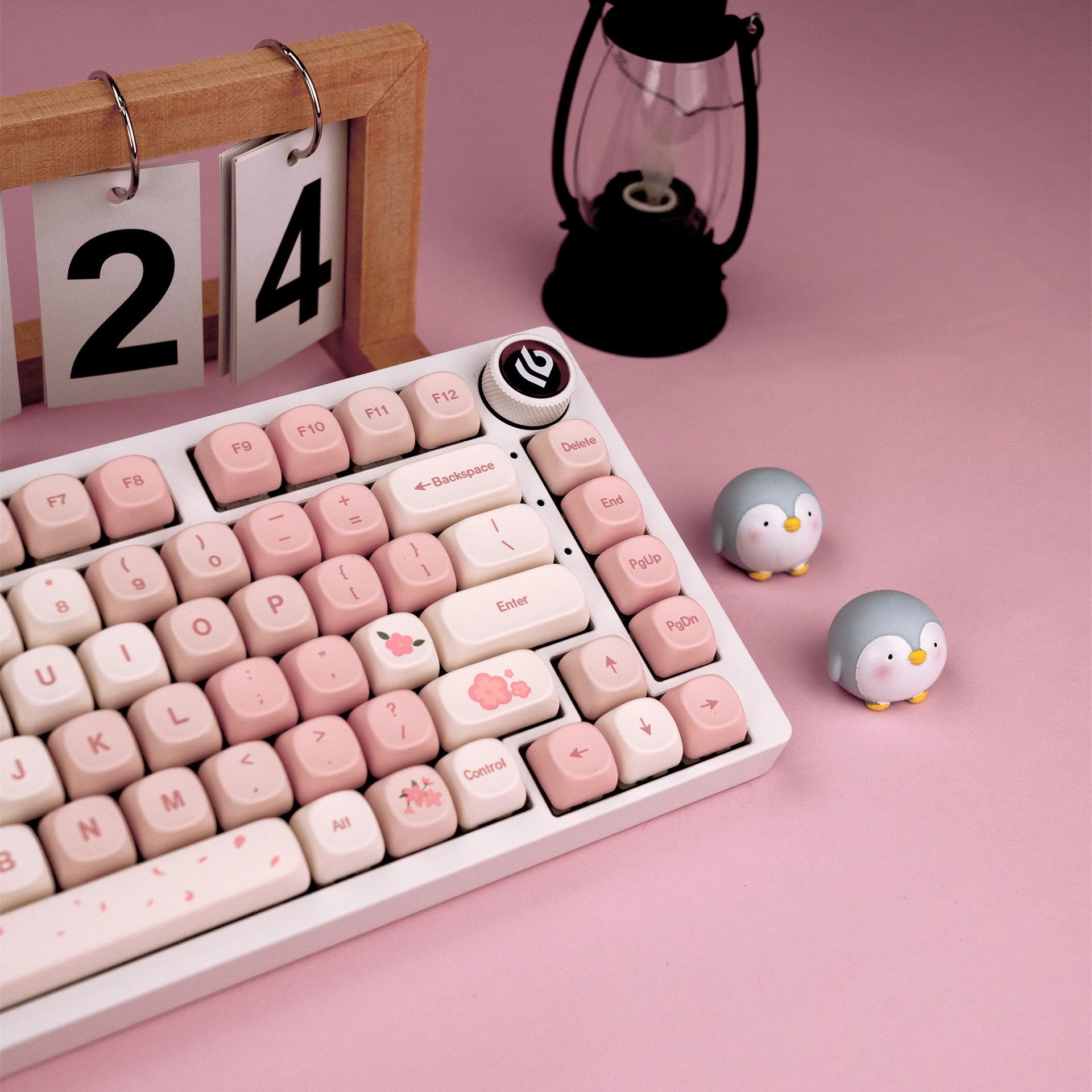 Title 5, Cherry BlossomTheme Full Set Key Cap PTB Five-s...