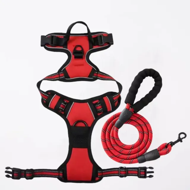 Pet Hand Holding Rope Chest And Back Nylon Dog Rope Red 1.5 M Rope - Shop at LoveMi