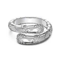 European And American Style S925 Sterling Silver Ring Female Exquisite Star Moon Full Zirconium Inlaid - White Gold Colour Dy121213Swwh - View 1