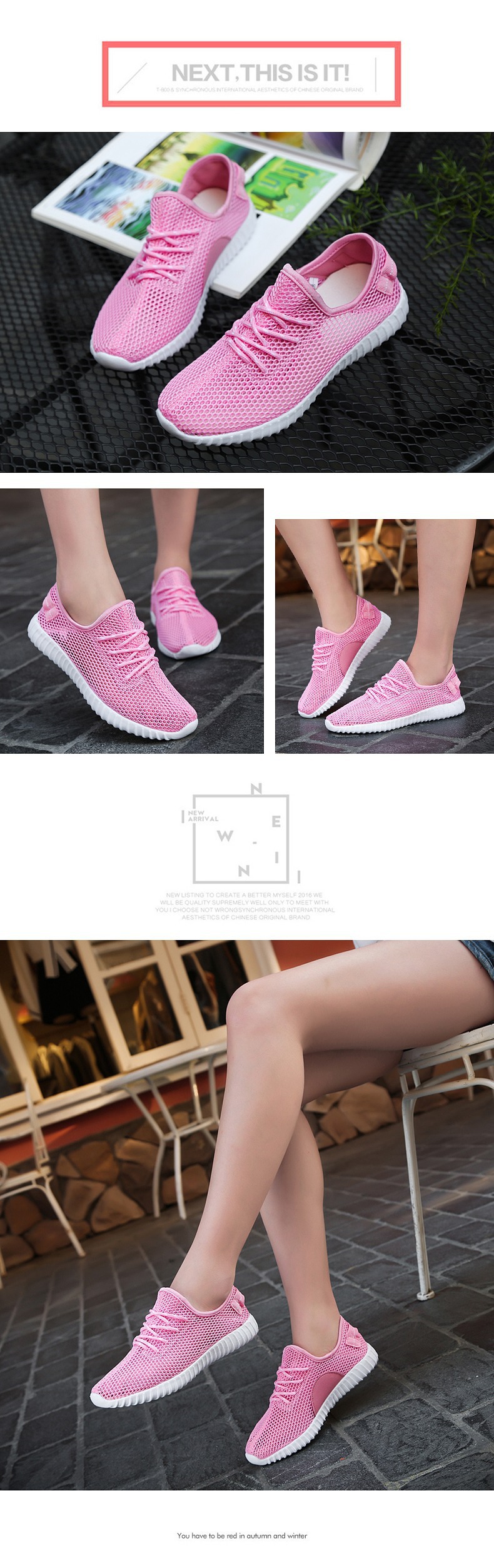 Title 3, Womens New Ultra-light Net Cool Sneakers Stay ...