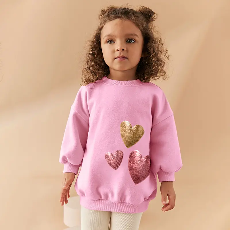 Long Sleeve Girls' Suit Cute Heart-shaped European And American Two-piece Suit