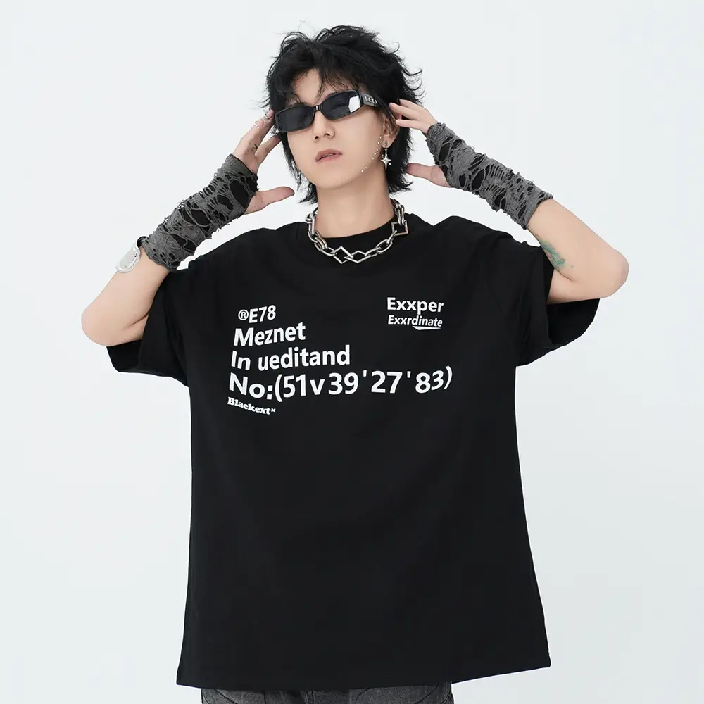 English Letter Print Short-sleeve