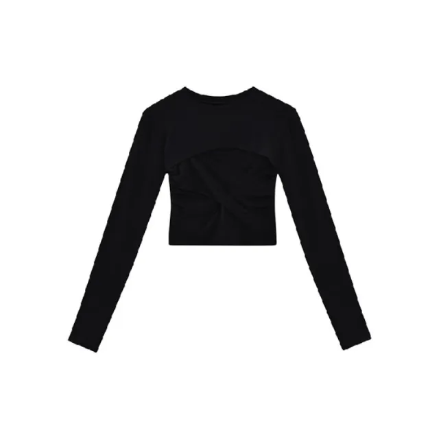 Sexy Pure Desire Style Sling Design Sense Sneaky Design Long Sleeve T shirt Black - Shop at LoveMi