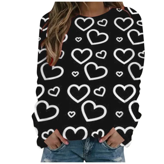 Pattern Printing Long Sleeve Loose Sweatshirt Rhza221411Z - Shop at LoveMi