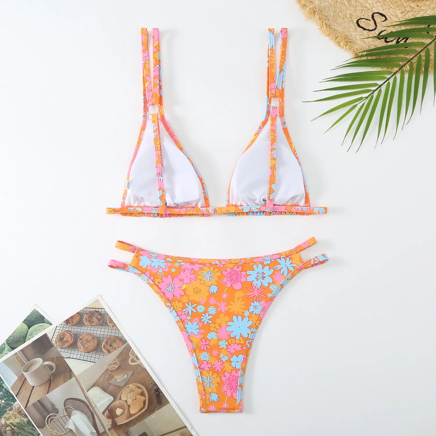 Women's Printed Halter Polyester Fiber Briefs