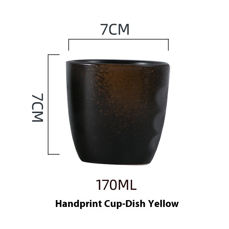 Dish Yellow Finger Print Cup