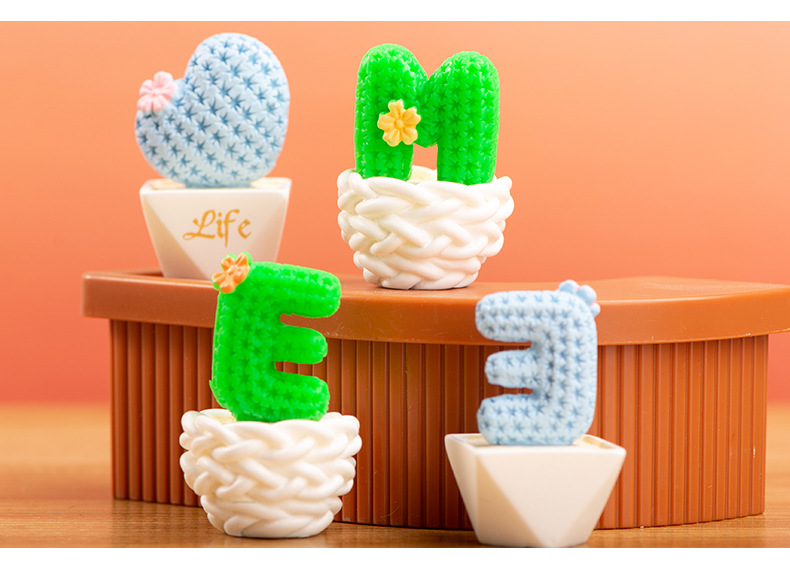 Title 5, Resin Cactus Plant Table Decorations Ornaments