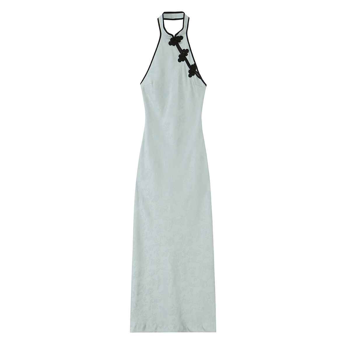 Womens Summer New Arrival Jacquard Halterneck Backless Dress