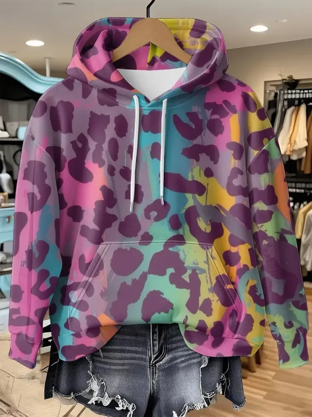 Graffiti Gradient 3D Printed Women's Hooded Sweatshirt Nvlmwy0002 Style - Shop at LoveMi