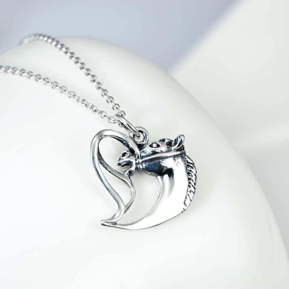 Women's Sterling Silver Horse Head Necklace