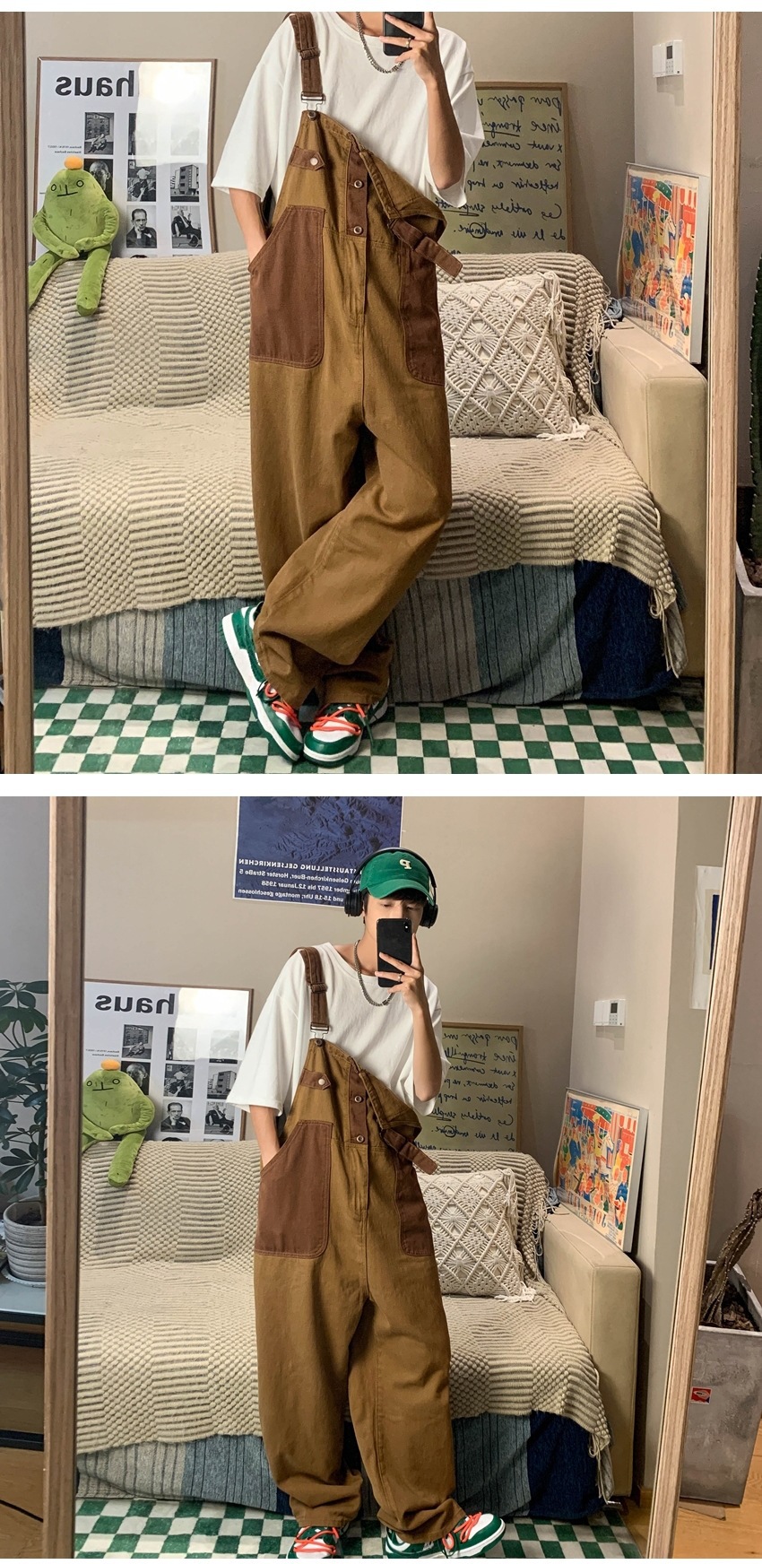 Men's Vintage Casual Wide-leg American Overalls 040d8ff9 Cc95 428b 9159 471d60646fe9