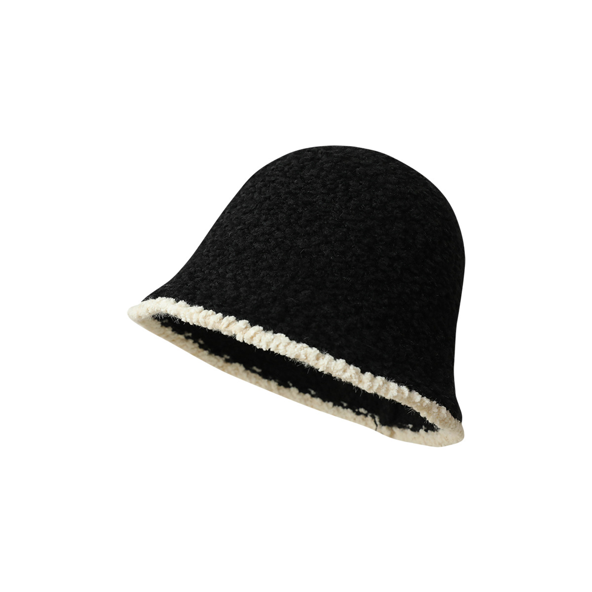 Lamb Roll Color Matching Basin Cap Feminine Temperament