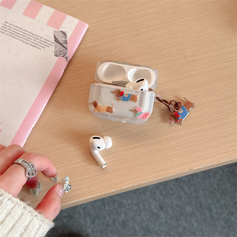 Gradient Sausage Dog Bluetooth Wireless 123 Generation Earphone Sleeves Protective Case - Image 9