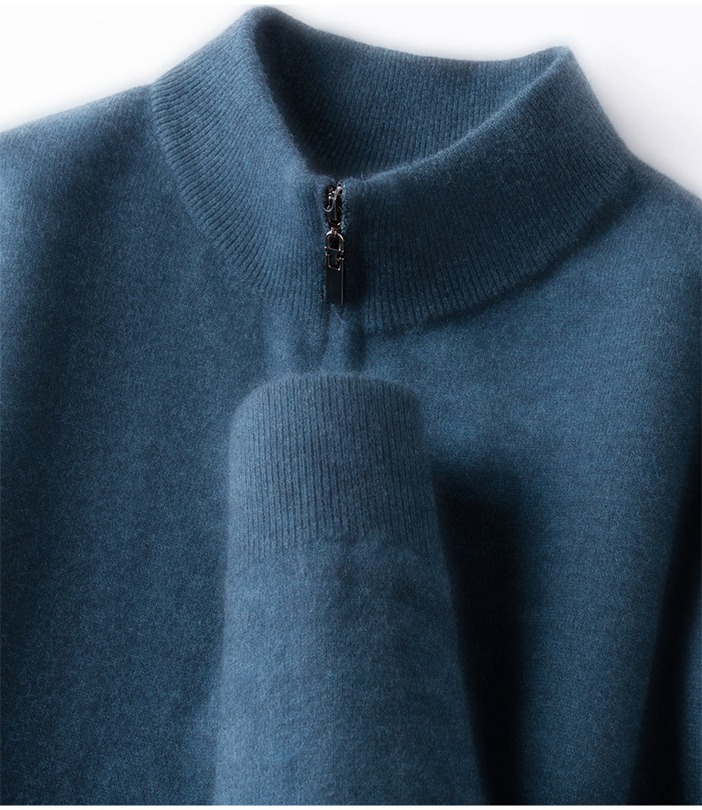 Men's Wool Half-Zip Stand-Collar Jumper image 20