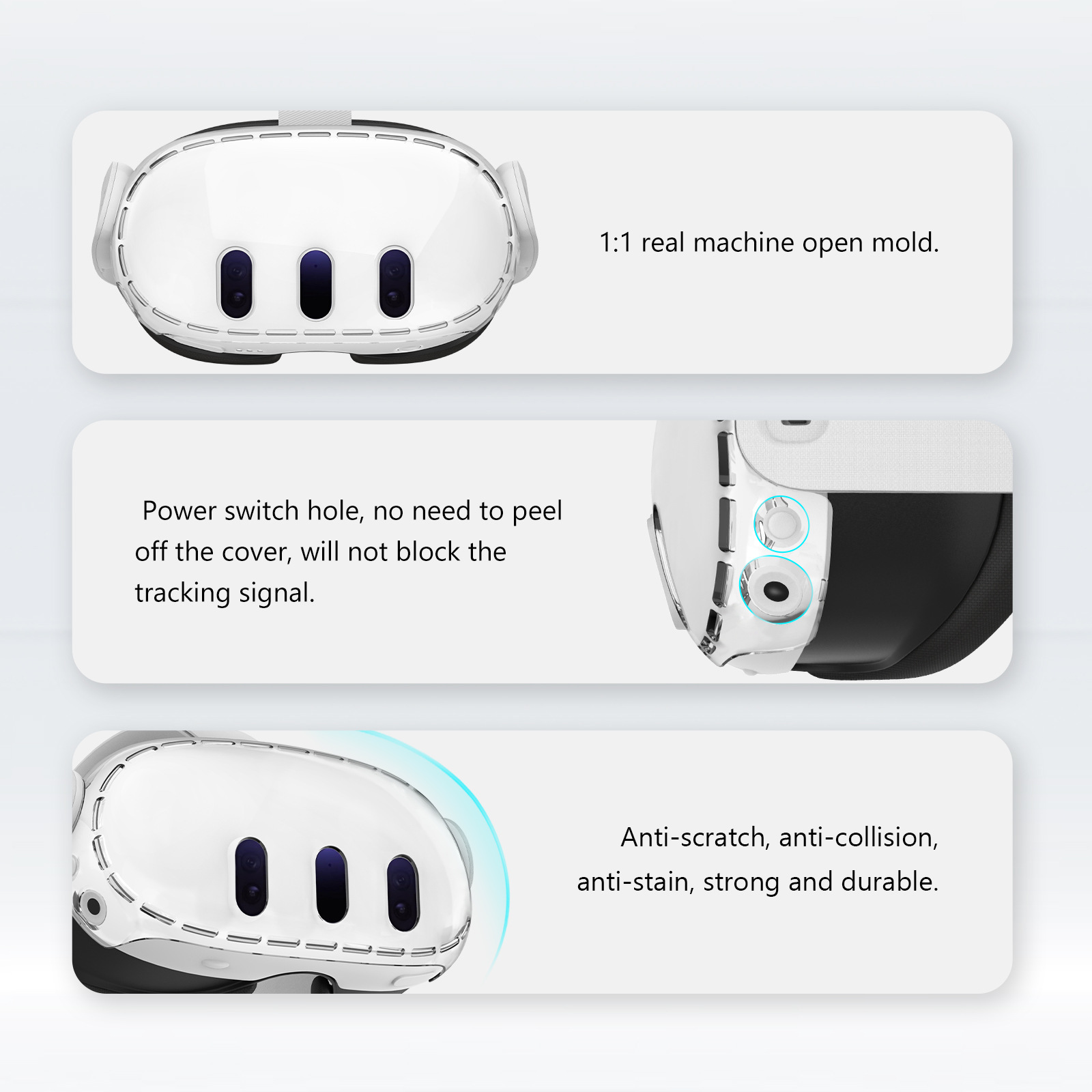 High Transparent PC Protective Case Drop-resistant Anti-scratch VR Glasses Accessories - Image 6