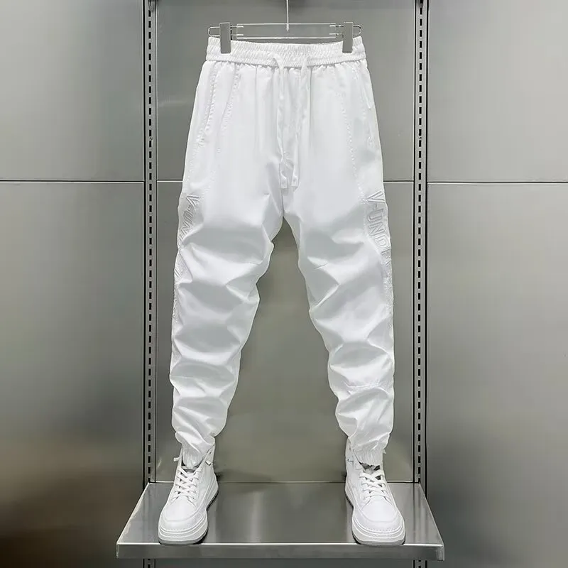 Men's Autumn Quick-drying Solid Color Ankle-tied Sports Pants