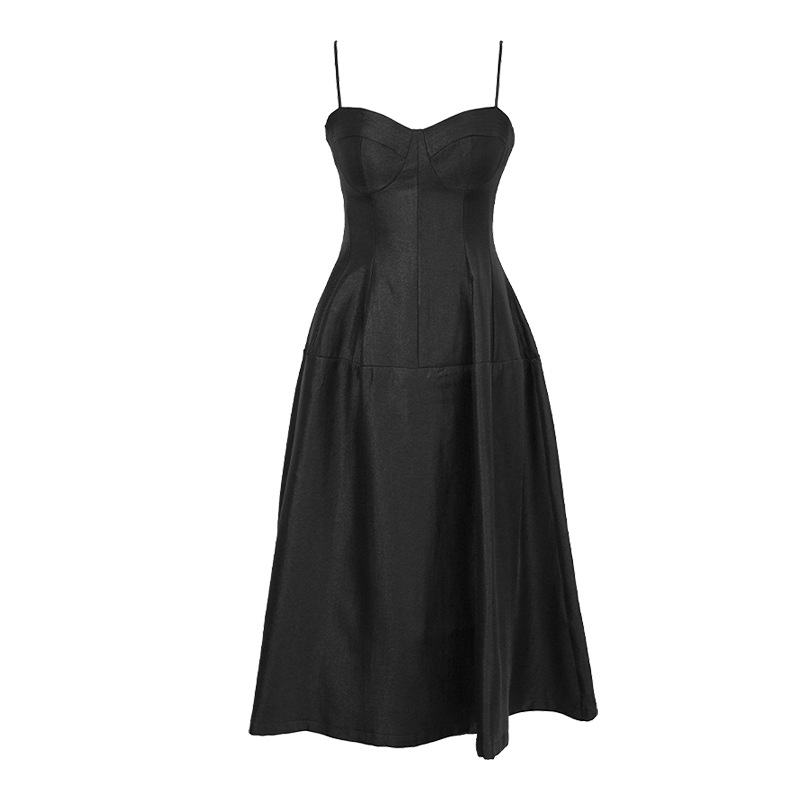 Women's Long Large Hem Off-the-shoulder Sling Dress