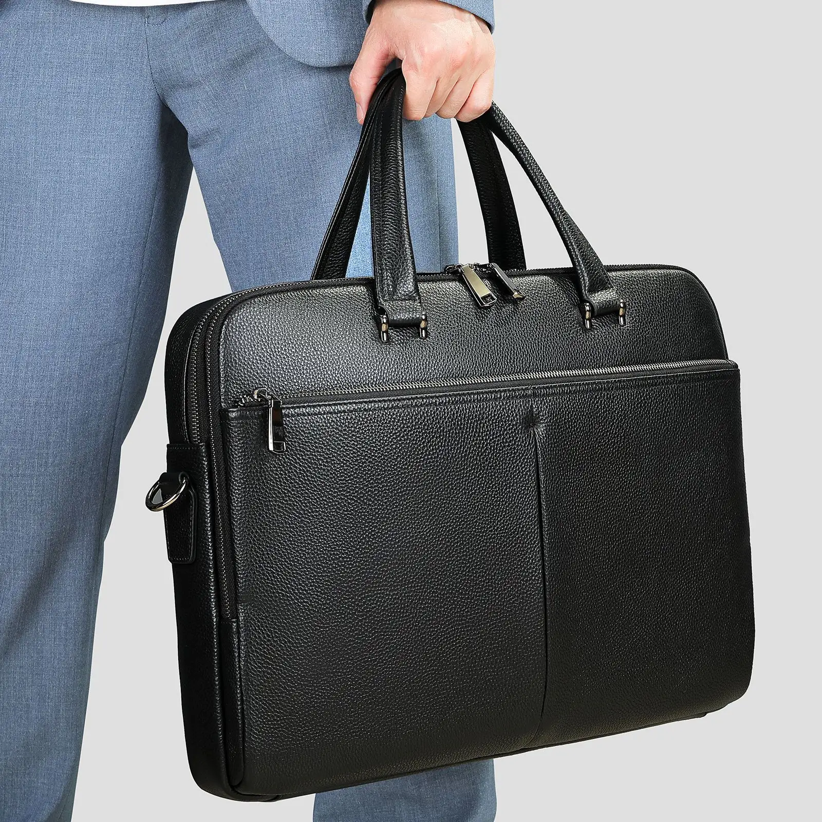 Men's Handbag Horizontal Briefcase Large Capacity First