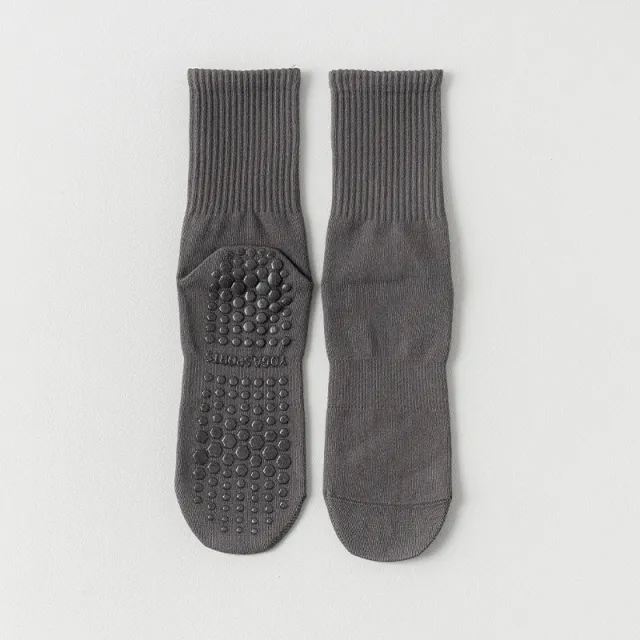 Women's Yoga Socks Tube Socks Fitness Dance Pilates Professional Non slip Sports Dark Gray - Shop at LoveMi