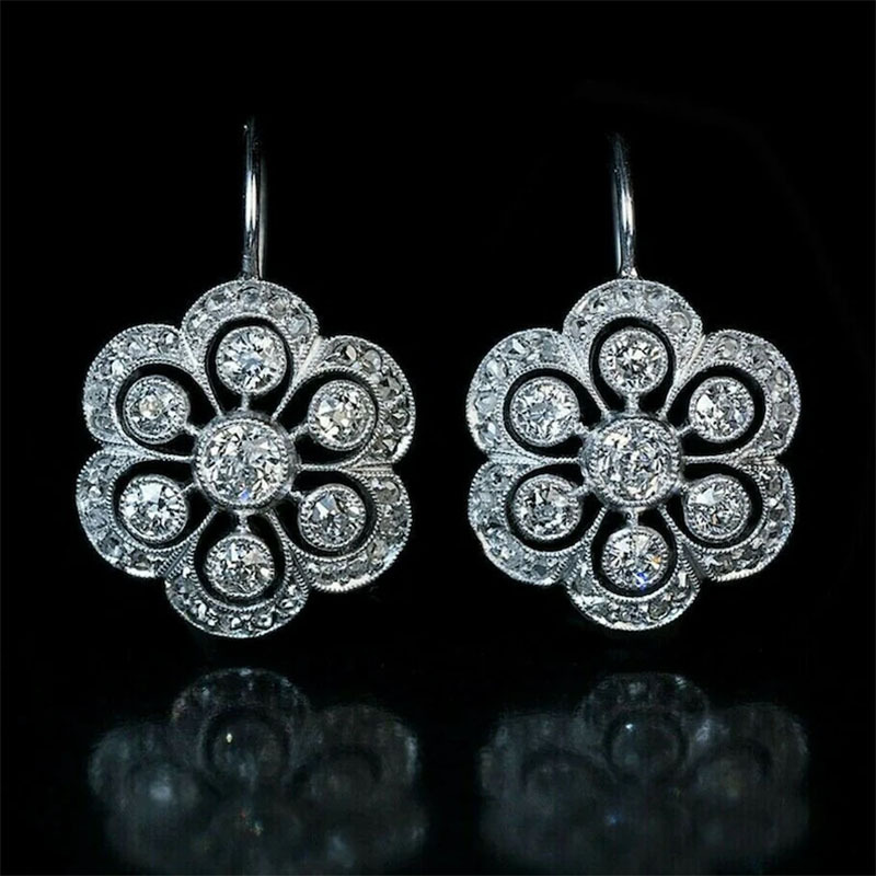 Wedding Travel Accessories Geometric Round Zircon-like Earrings